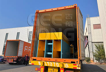 800T 10 layers film face plywood hot press machine exporting